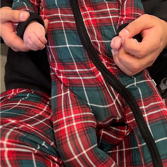 Little Sleepies Red and Green Plaid Pajama Set - Picture 1 of 2